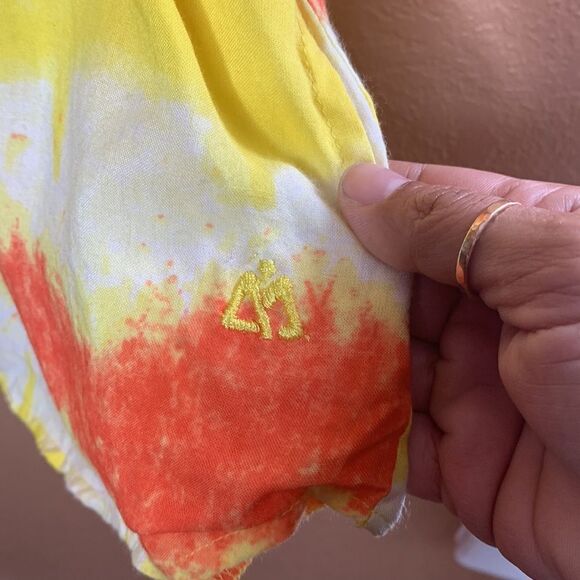 Matix Orange & Yellow Tie Dye Stripe Tank Size XS - Picture 3 of 10